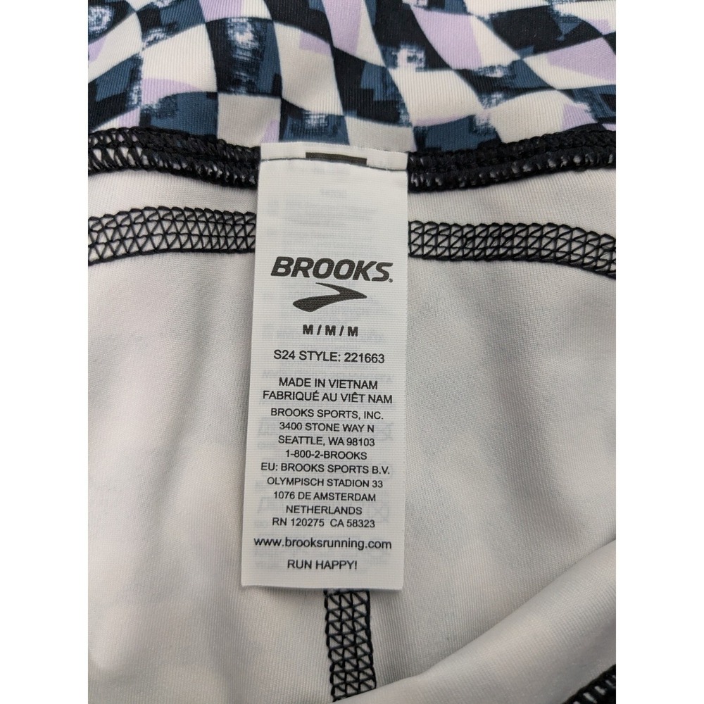 Brooks Running Womens Spark Tight Speed Check sz M Activewear Athleisure Gym